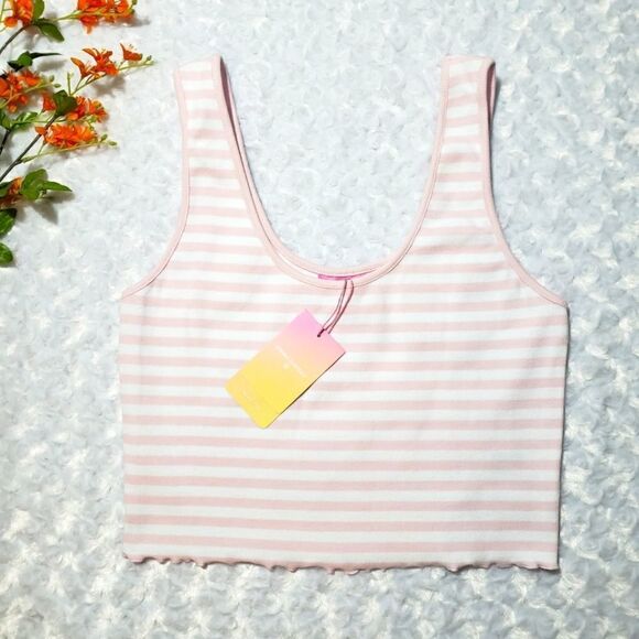 Stoney Clover Lane x Target striped pink tank top ruffle bottom 1x and 2x availa - Picture 1 of 3